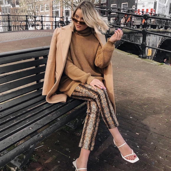 Pants - snake print pants